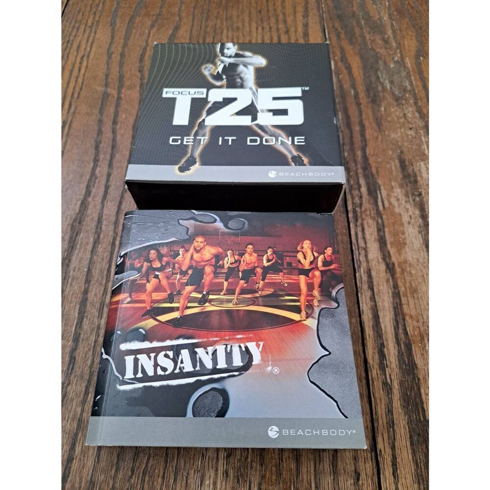 Beachbody Focus T25 Alpha Beta and Beachbody Insanity DVD Set Exercise Training